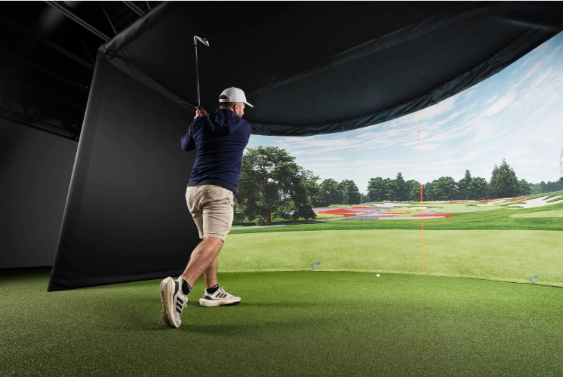Commercial golf simulator installed by SES
