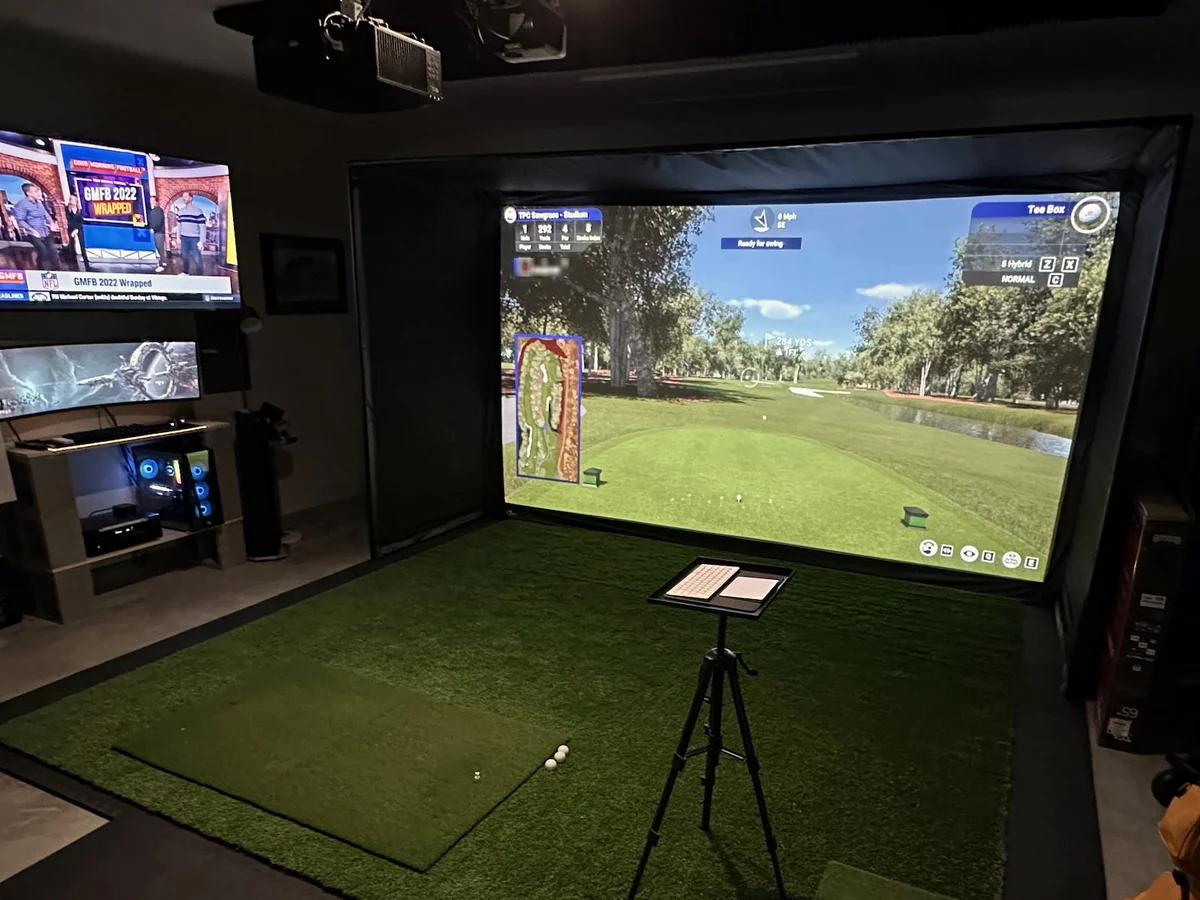 Golf simulator craftsmanship details