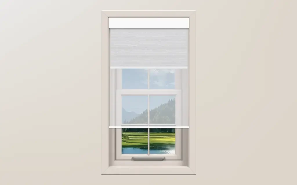 Shade Innovations Niño Duo shade showing layered light control